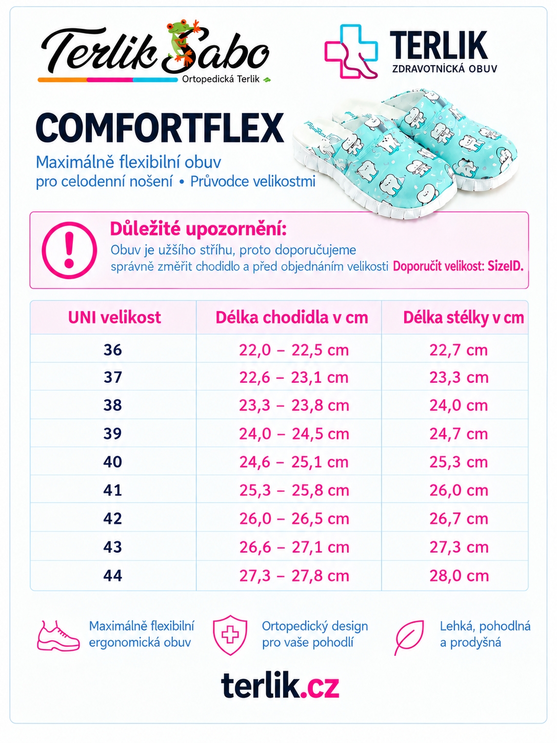 Terlik Sabo comfortflex farebne moderne-CZ